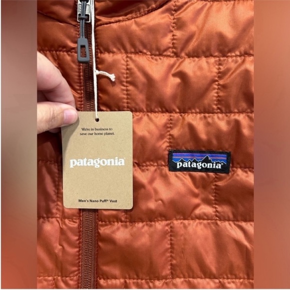 Patagonia Men’s Large Nano Puff Insulated Vest Burnished Red Puffer NWT Puffy - Picture 4 of 8